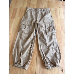 Banana Republic Women's Parachute Cargo Lightweight Cotton Pants L